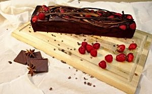 Rhubarb chocolate cake